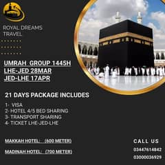 umrah/hajj/visit visa/tour/ticketing/travels/ Umrah Package/umrah vis