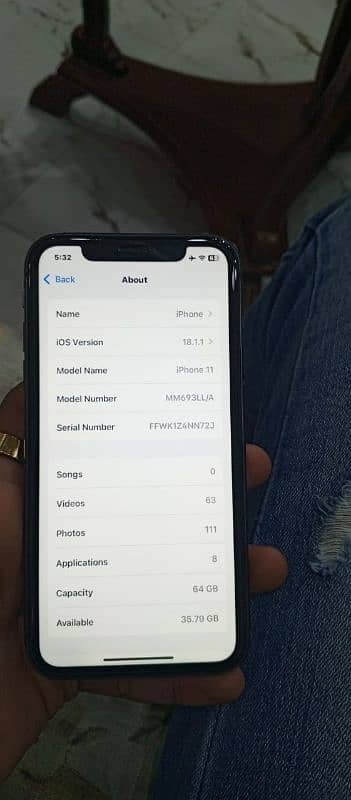 iphone 11 64gb jv 10by9 condition All okay phone 4