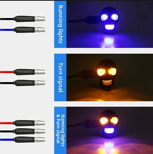 Skull motorcycle indicators 2