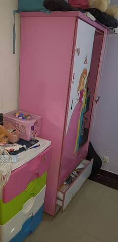 children kid bed room set bed and wardrobe