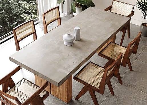 6 seater dining table set marbal top table wooden chairs luxury dinin 17