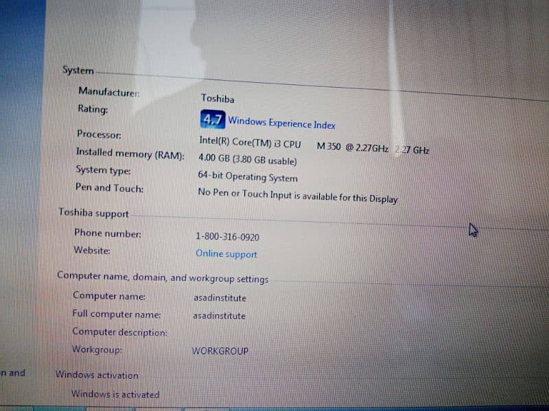 Toshiba Laptop For Sale urgent 5