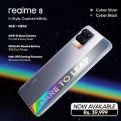 Realme 8 with Box 8/128 is available for sale