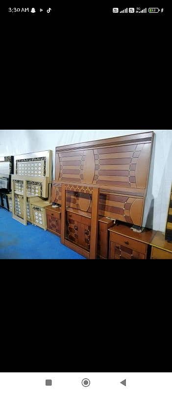 Complete Bed Set | bed | Side tables| Dressing table | King size bed 3