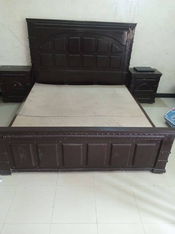 Double Bed with Side Tables, Dressing & Showcase for Sale Best Price" 0