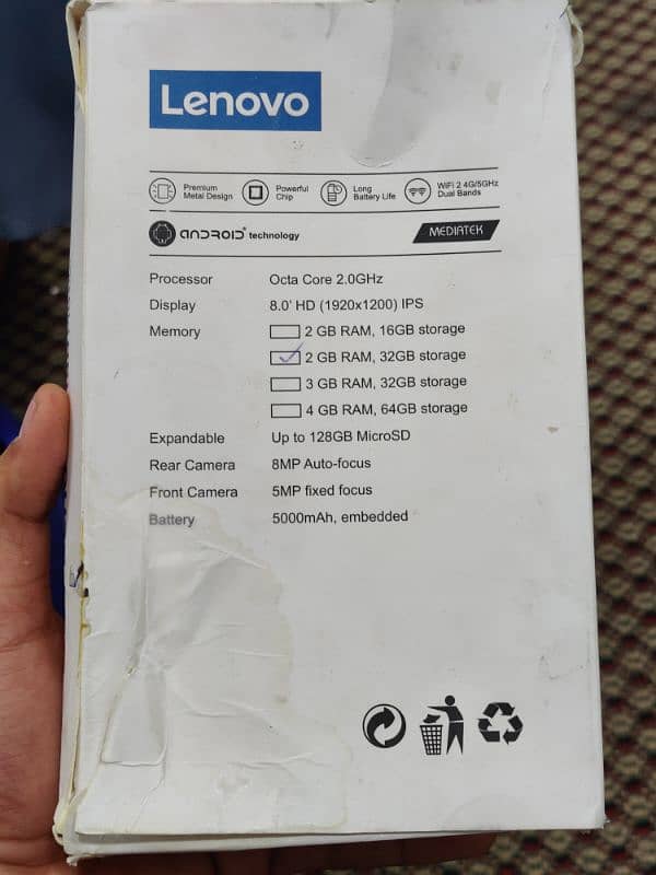 Lenovo 2+32GB Open Box 5000 mah Battery full ok 4