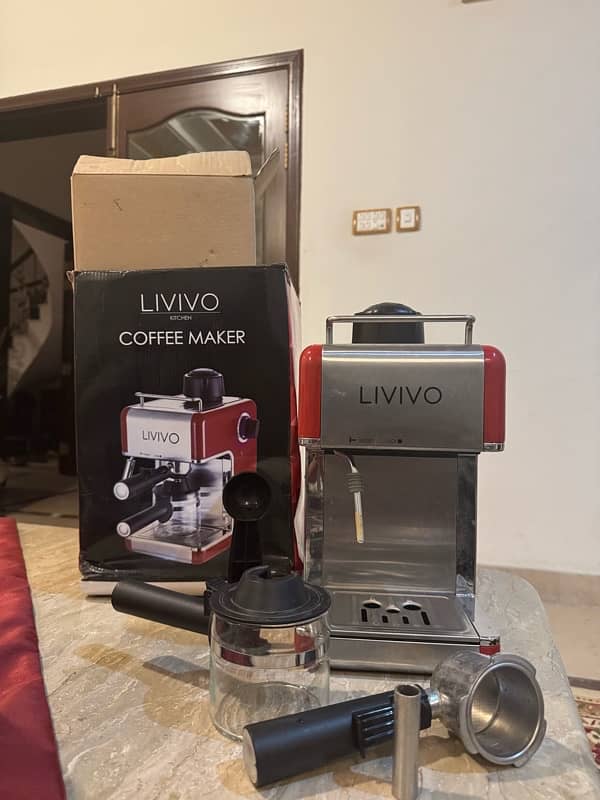 Livivo coffee machine with milk frother 0