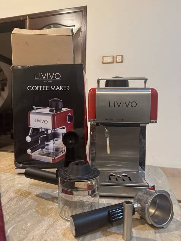 Livivo coffee machine with milk frother 2