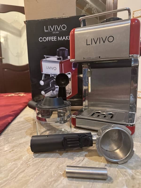 Livivo coffee machine with milk frother 4