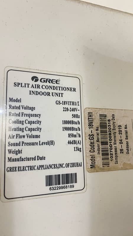 gree 1.5  ton 2