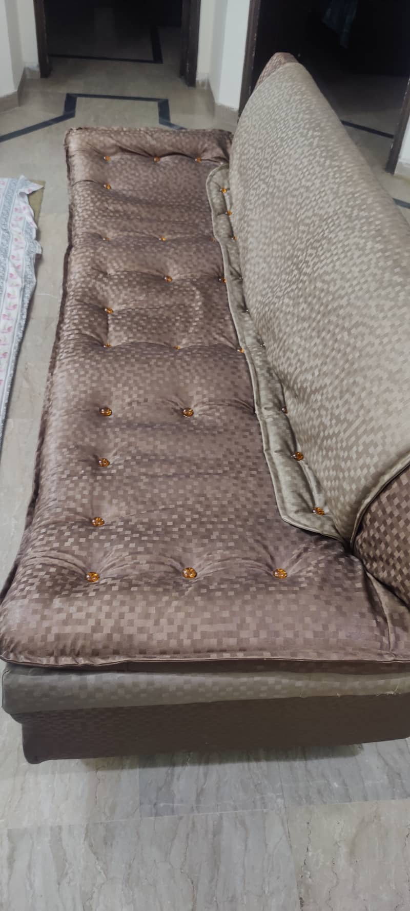 Luxury Sofa. Rexine Poshish. 3 seater in good condition. 1