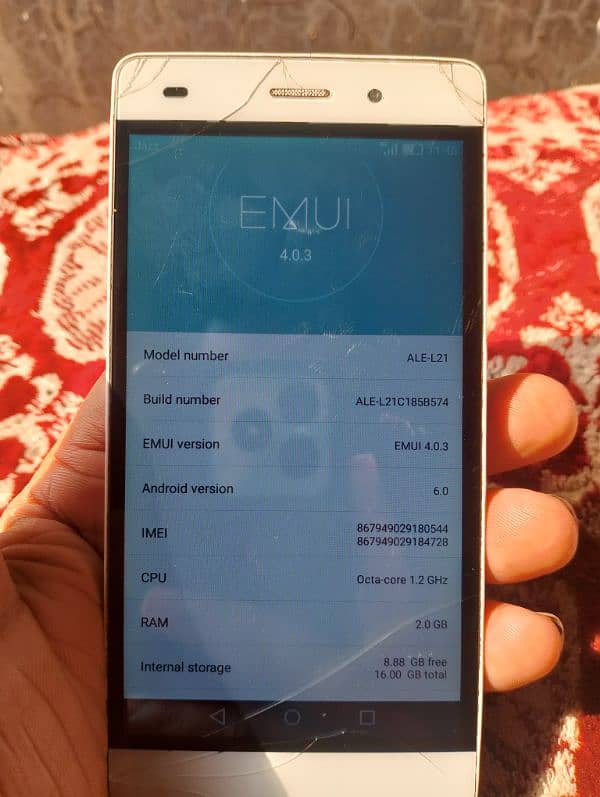 Huawei mobile model number a l e / l21 all ok just mobile available 7