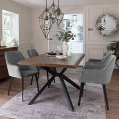 Dining Table With Dining Chair - 4 Seater/6 Seater Dining Table/Chair