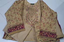 binsaeed embroidered lawn suit