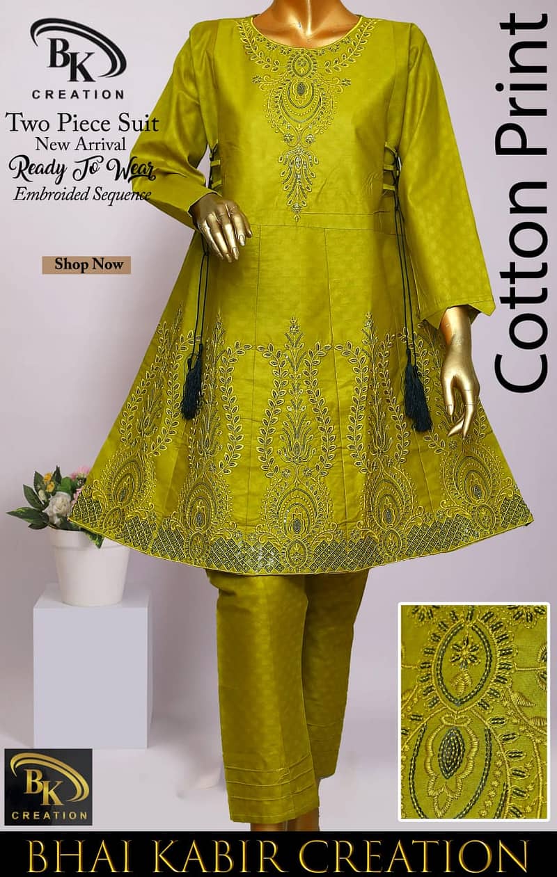 Ladies dresses | Causal dresses | Party Wears | Embroided Suit 2