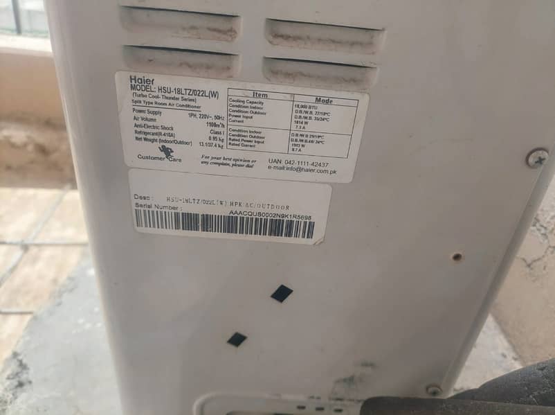 Haier A. C 1.5 Ton (non inverter) 4