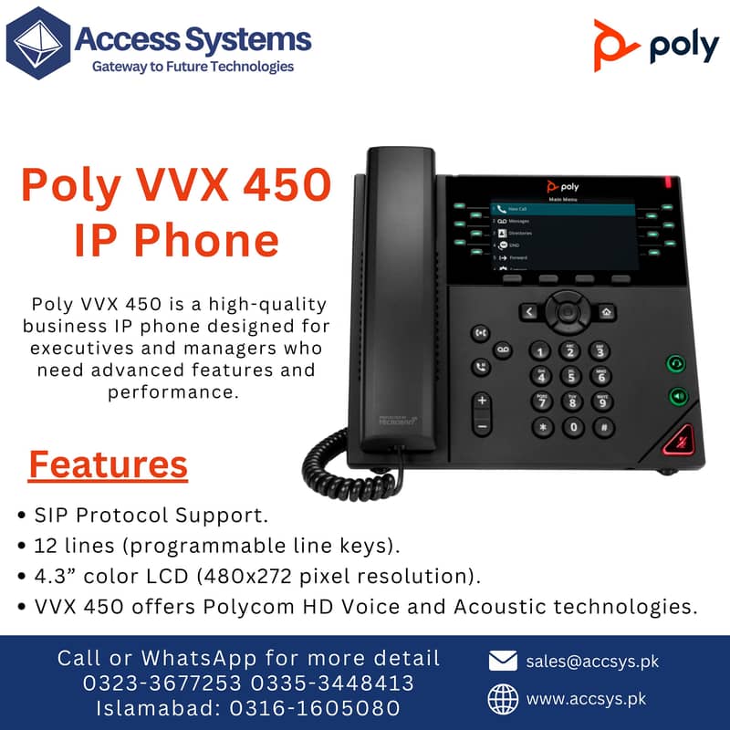 SIP IP PHONES GRANDSTREAM POLYCOM CISCO YEALINK IP PABX | 0335-3448413 1