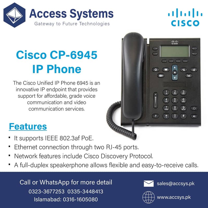 SIP IP PHONES GRANDSTREAM POLYCOM CISCO YEALINK IP PABX | 0335-3448413 4