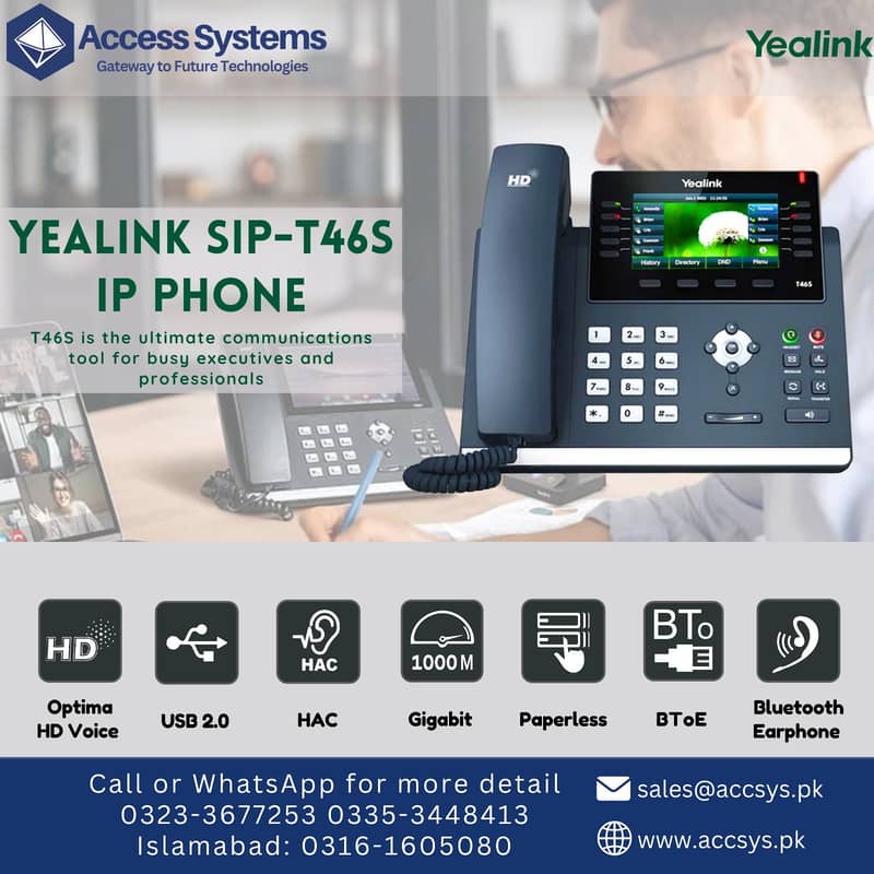 SIP IP PHONES GRANDSTREAM POLYCOM CISCO YEALINK IP PABX | 0335-3448413 8