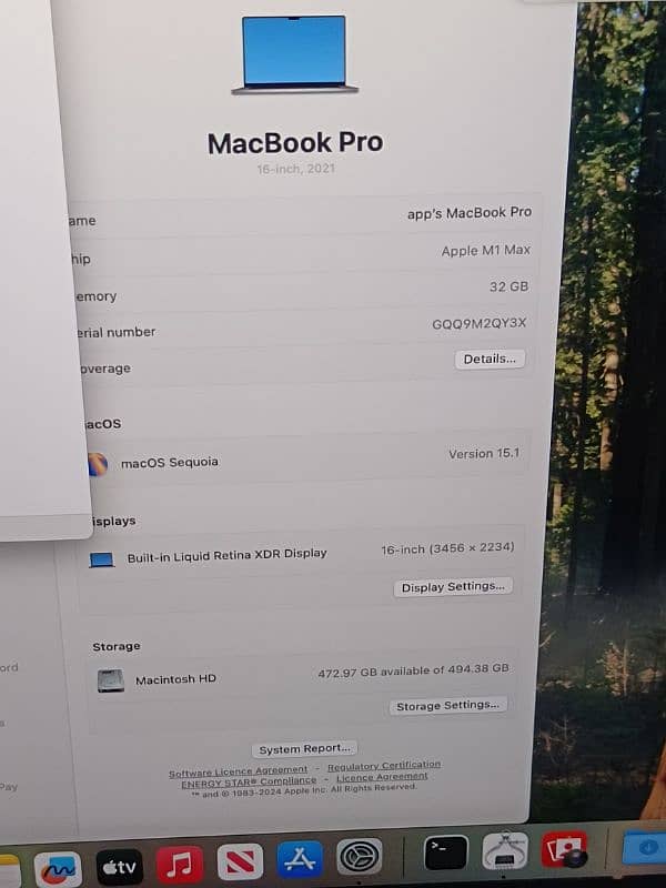 2 UNITS AVAILABLE MACBOOK PRO M1 MAX 16 INCH 32GB RAM 512GB SSD 10