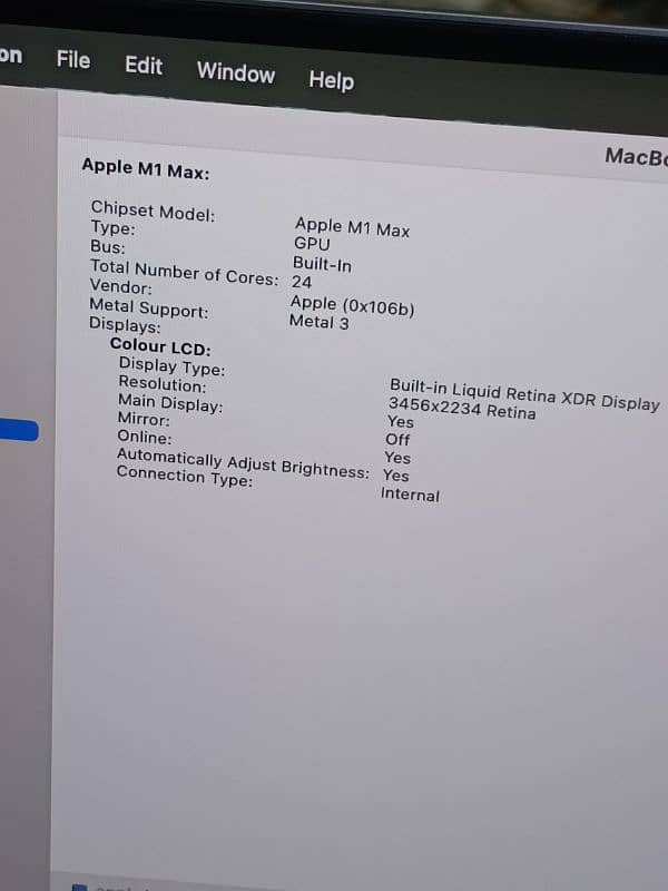 2 UNITS AVAILABLE MACBOOK PRO M1 MAX 16 INCH 32GB RAM 512GB SSD 12