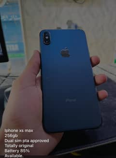 IPONE XS MAX 256 DUAL SIM (PHY + ESIM) PTA BATTERY 85 ONLY PHONE