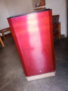 small fridge Red color