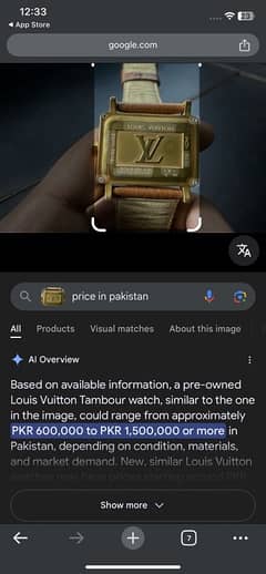 Louis Vuitton Tambour watch 8000$