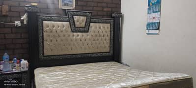 bedset/bed with matress/dressing table/side table/iron sofa/dewan