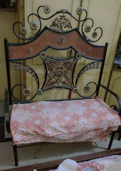 bedset/bed without matress/dressing table/side table/iron sofa/dewan