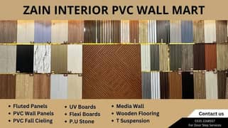 Pvc wall panel - Wpc wallpanel - Media wall - Fluted panel- Hard panel