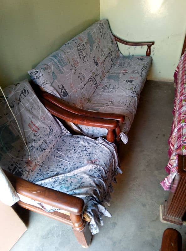 bed set and sofa set for sale 03490789497 2