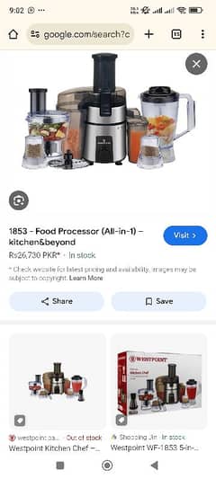 Westpoint food processor all in 1