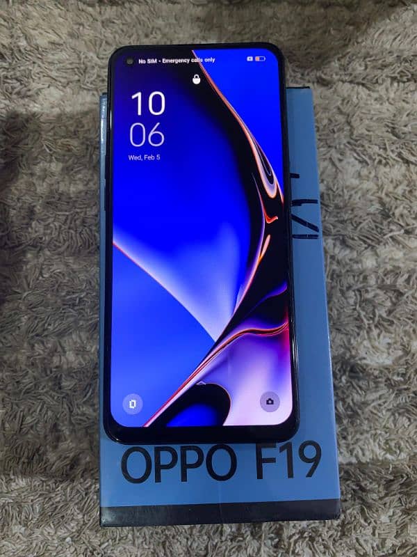 Oppo f19 6/128 PTA approved with box 10/9 condition for sale 0