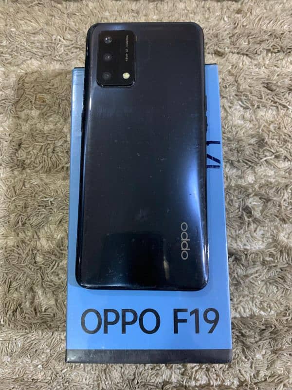 Oppo f19 6/128 PTA approved with box 10/9 condition for sale 1