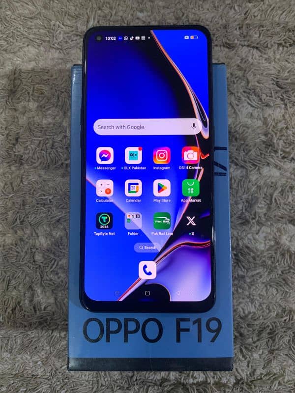 Oppo f19 6/128 PTA approved with box 10/9 condition for sale 4