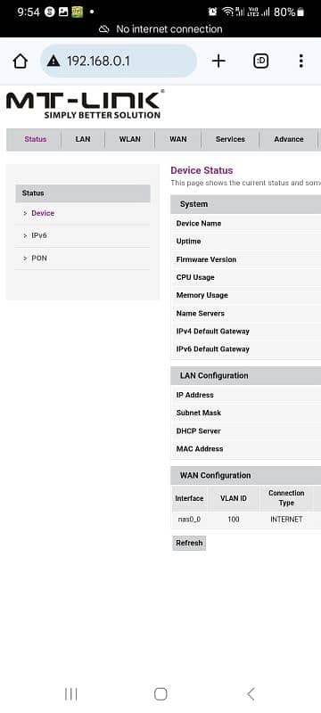 Tp Link 1704 x pon fiber router onu 4