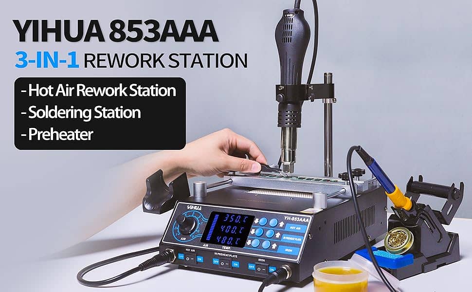 YIHUA 853AAA Soldering Station BGA Rework Station In Pakistan 0