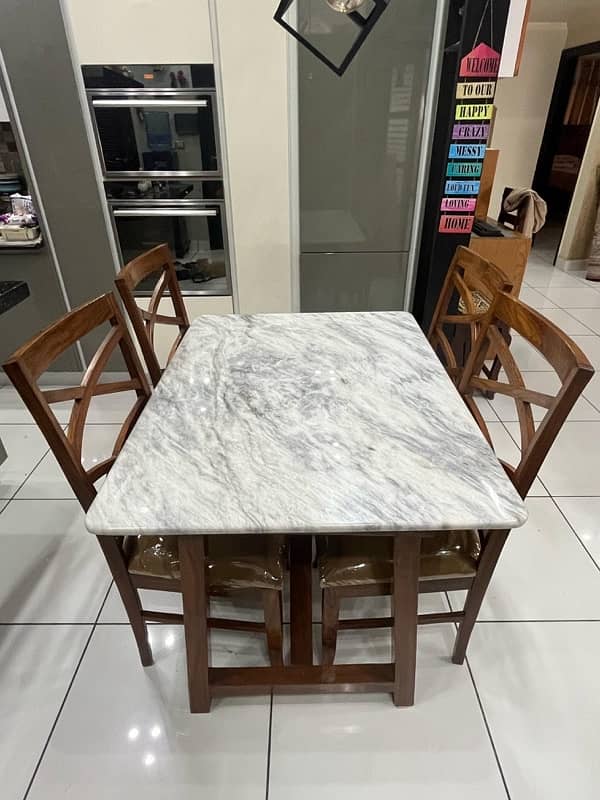 4 Seater dining table (marble top) 1