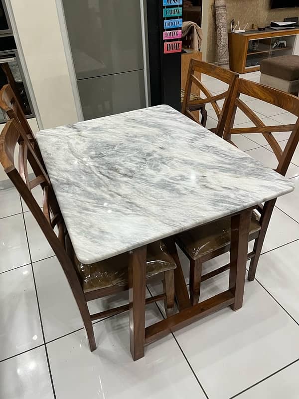 4 Seater dining table (marble top) 2