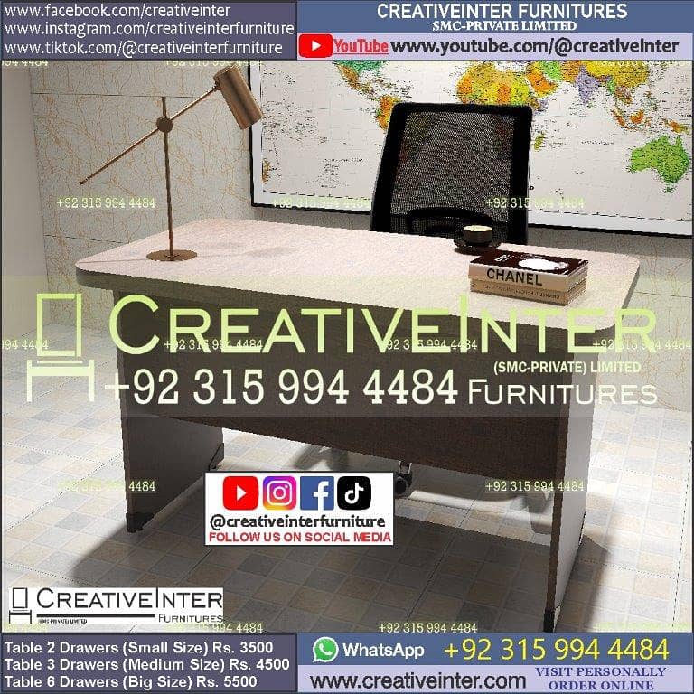 Office Executive table Chair Conference Reception BossTable Desk furn 13
