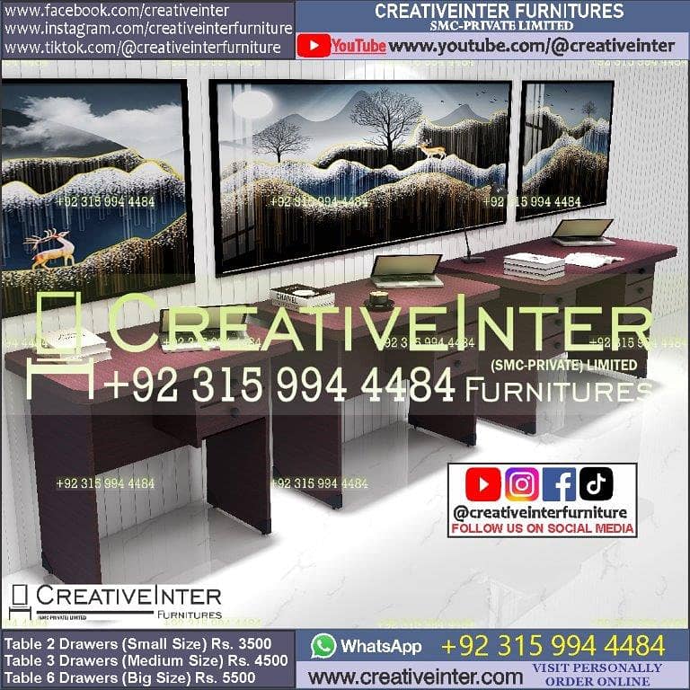 Office Executive table Chair Conference Reception BossTable Desk furn 14