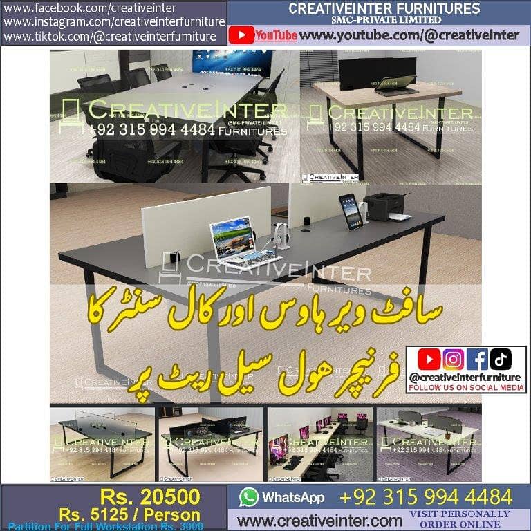 Office Table Workstation Gaming Desk Study Computer Chair Working Hom 3