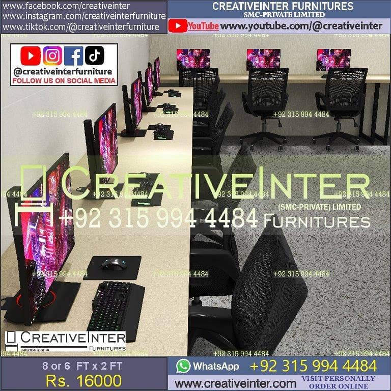 Office Table Workstation Gaming Desk Study Computer Chair Working Hom 11