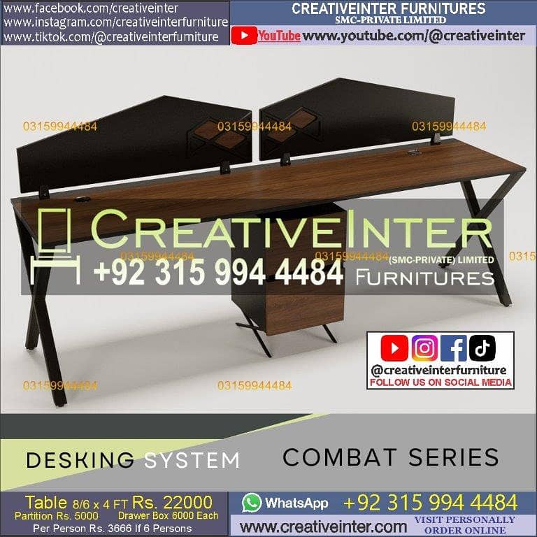 Office Table Workstation Gaming Desk Study Computer Chair Working Hom 3