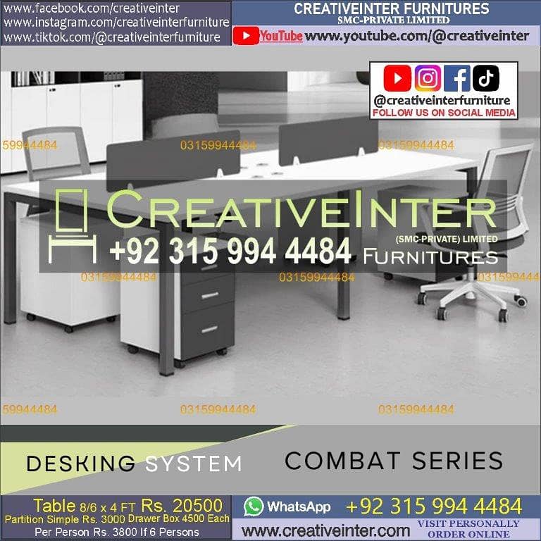 Office Table Workstation Gaming Desk Study Computer Chair Working Hom 4