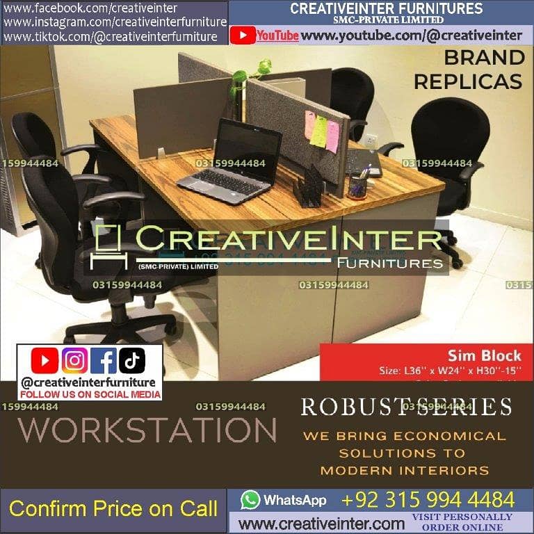Office Table Workstation Gaming Desk Study Computer Chair Working Hom 10