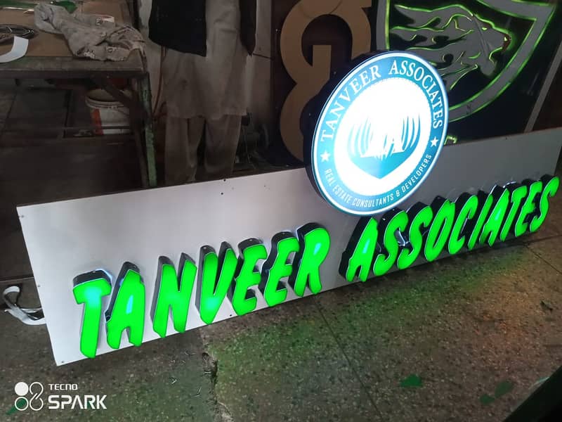 3d sign board, acrylic sign Steel sign boards . Led sign board 2