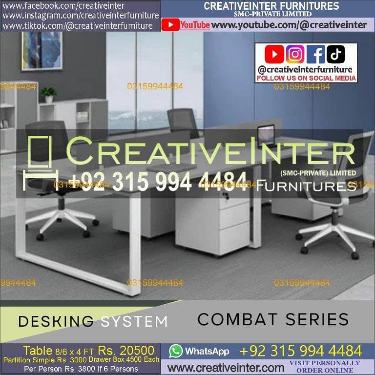 Office Table Workstation Gaming Desk Study Computer Chair Working Hom 4
