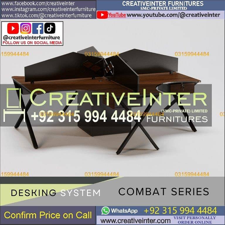 Office Table Workstation Gaming Desk Study Computer Chair Working Hom 6